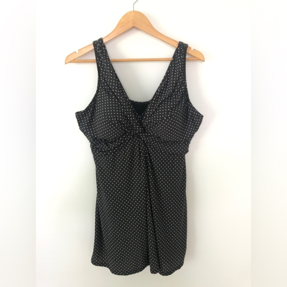 Miraclesuit Black and White Polka Dot One Piece Swimsuit
